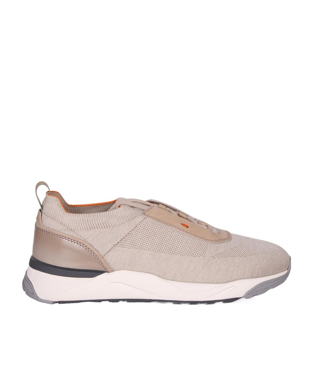 Santoni Brown Knit Slip-On Sneakers for men