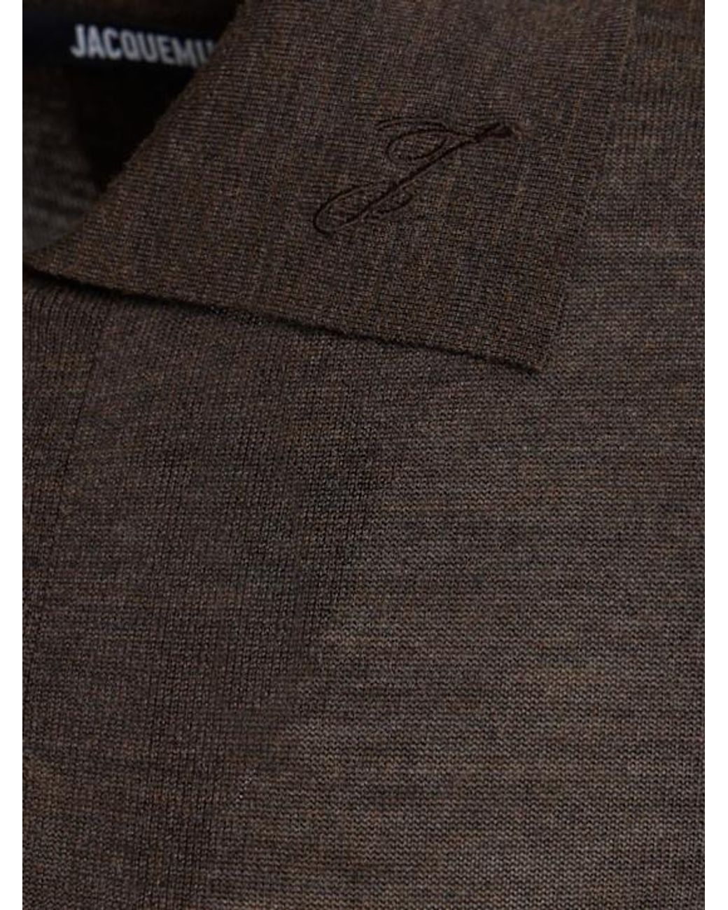 Jacquemus Black Le Polo Merino Knitwear