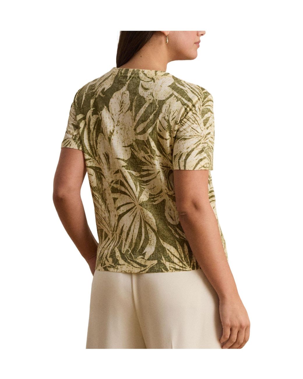Ralph Lauren Metallic Soft Knit Top