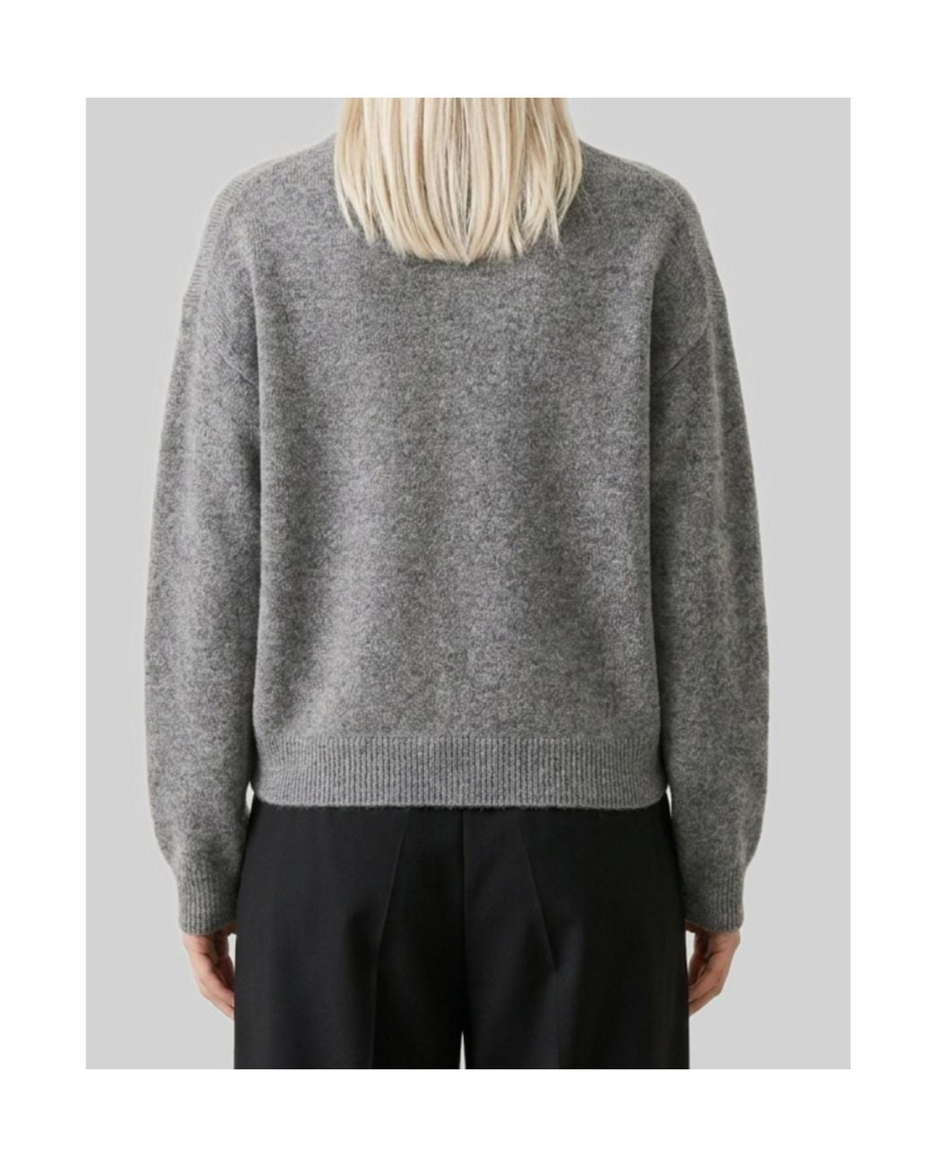 Loulou de Saison Gray Crew-Neck Long-Sleeve Sweater