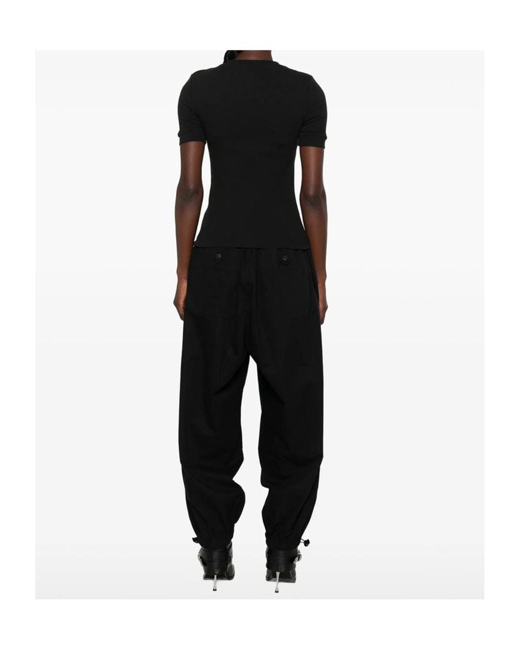 Entire studios Black Ribbed Logo T-Shirt
