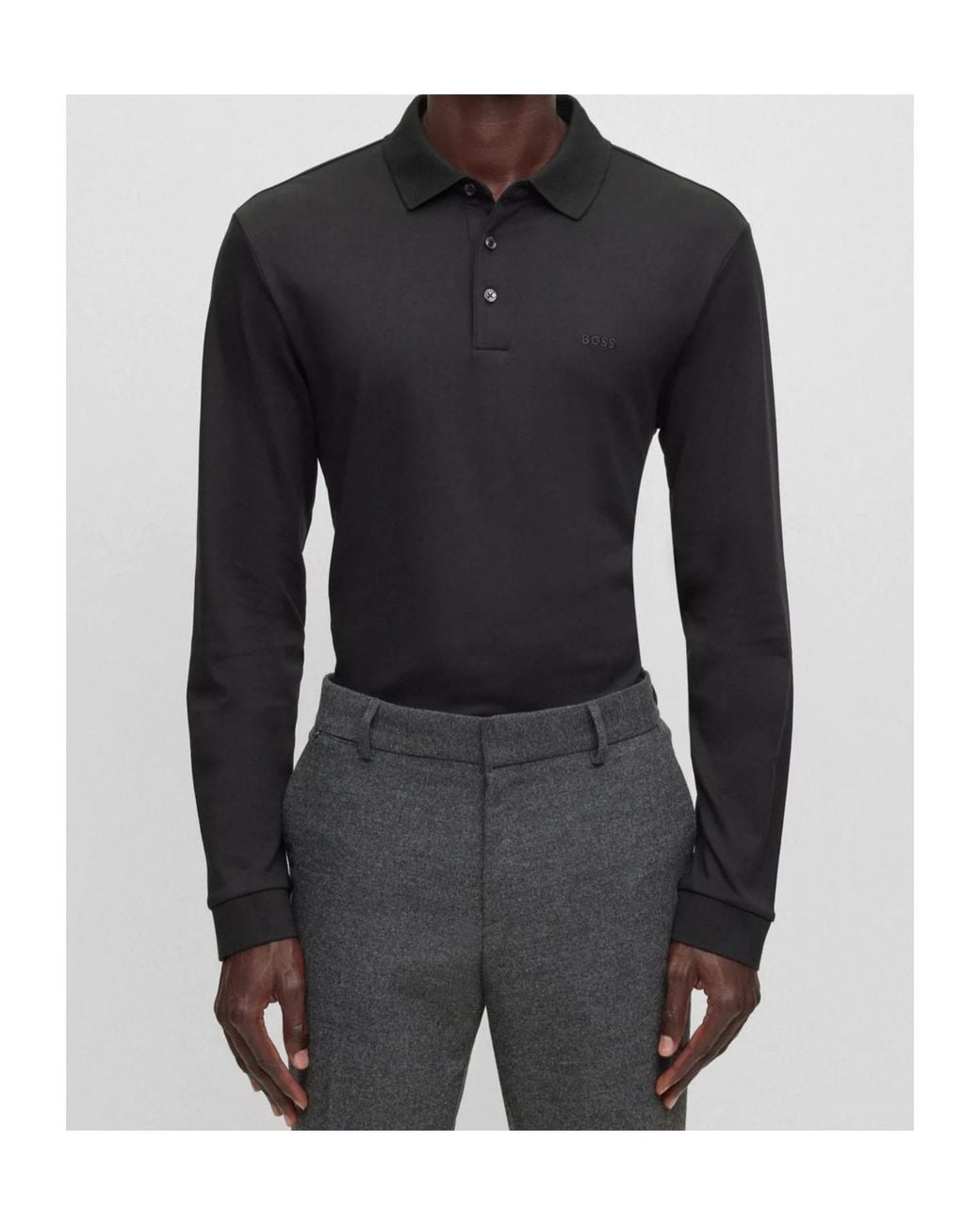 Boss Black Boss Pado 30 Long-Sleeve Polo Shirt for men