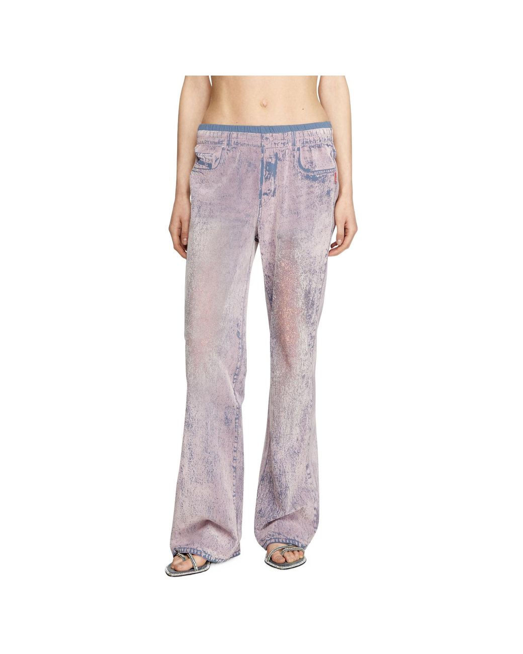 DIESEL Purple P-Nerv Wide-Leg Trousers