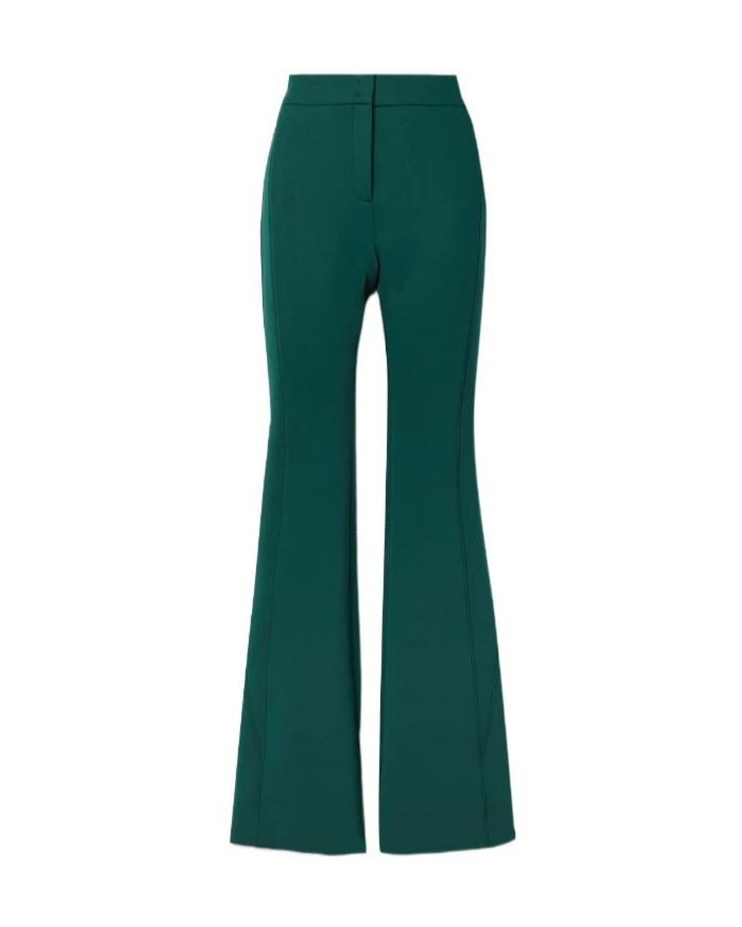 Akris Green High-Waisted Flared Pants