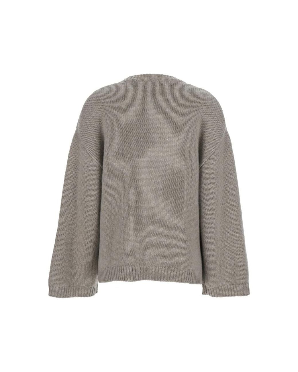 Soft Goat Gray Long-Sleeved Knitwear