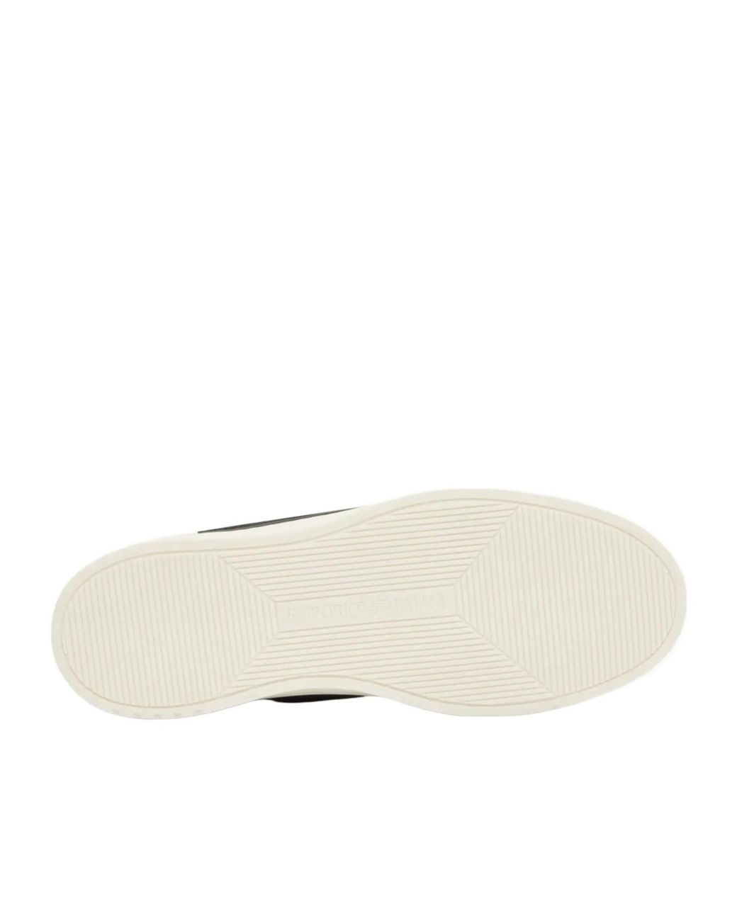 Emporio Armani Black Lace-Up Low-Top Casual Shoes for men