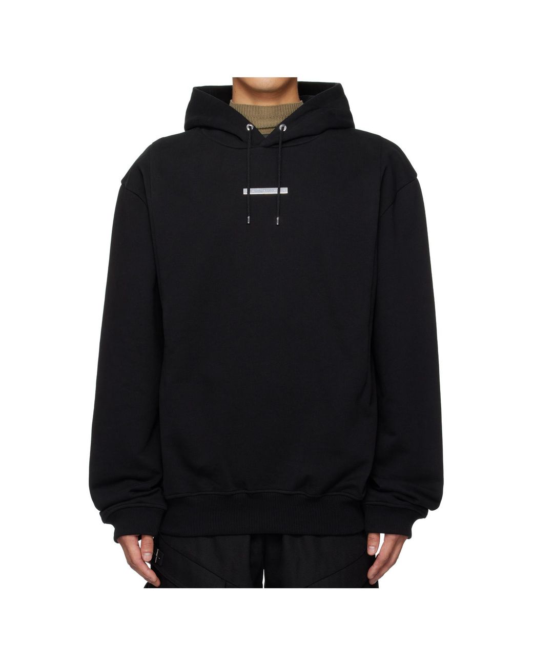 HELIOT EMIL Black Astrape Hoodie for men
