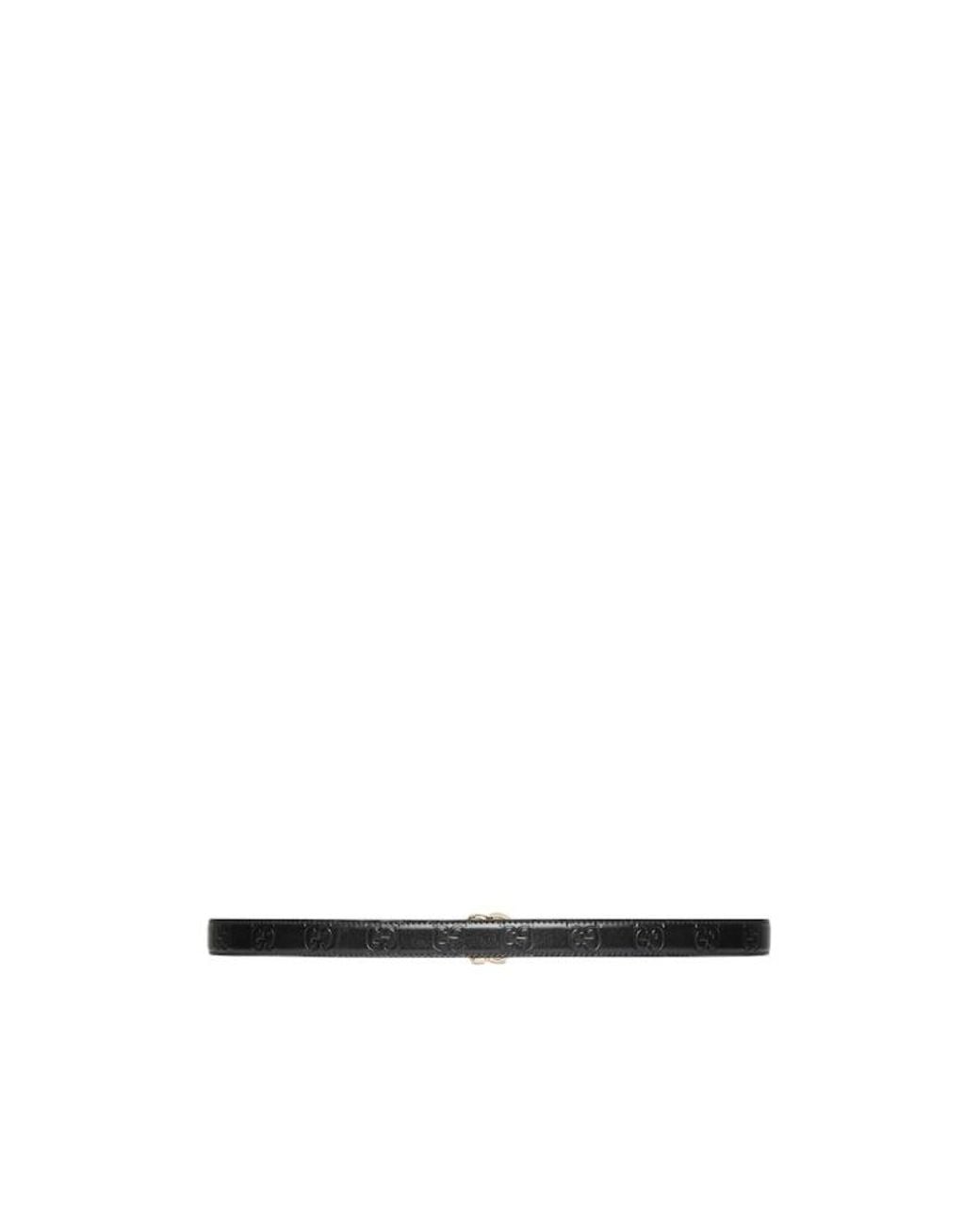 Gucci White Gg Milano Thin Belt