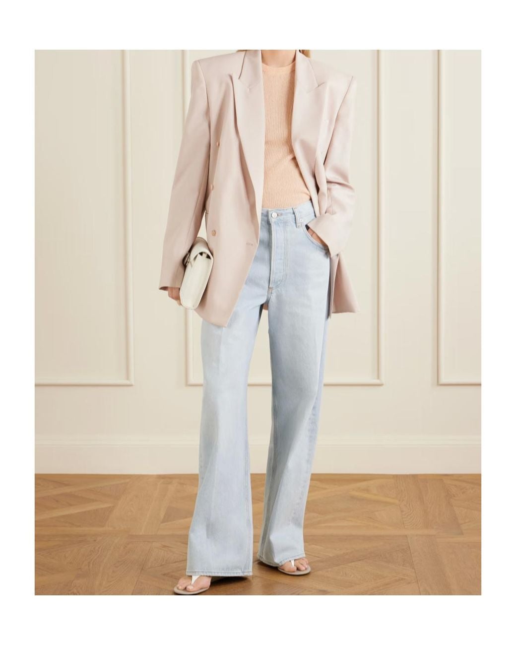 Citizens of Humanity Blue Ayla Baggy Mid-Rise Wide-Leg Jeans