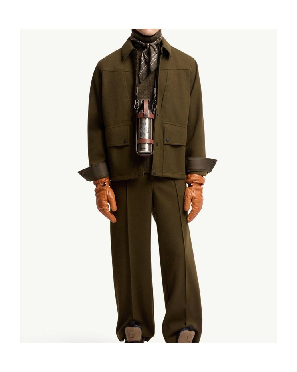 Moncler Green Interlock Long Sleeve Shirt for men