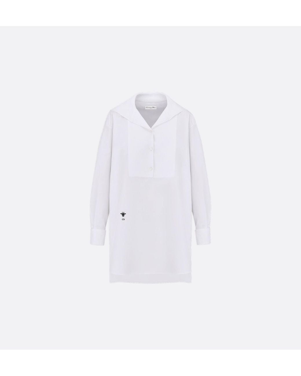 Dior White Point-Neck Shirt