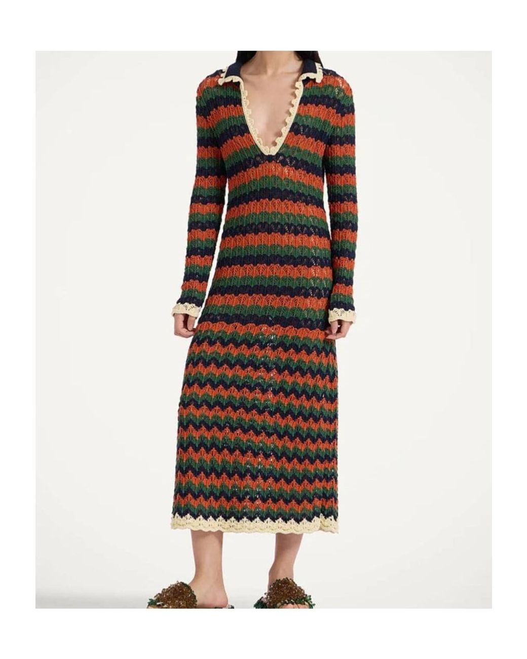 LaDoubleJ Multicolor Perry Knit Midi Dress