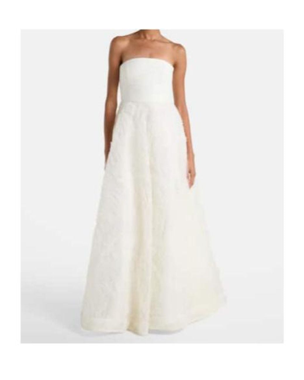 Rebecca Vallance White Bridal Willow Ruffled Mesh Bustier Gown