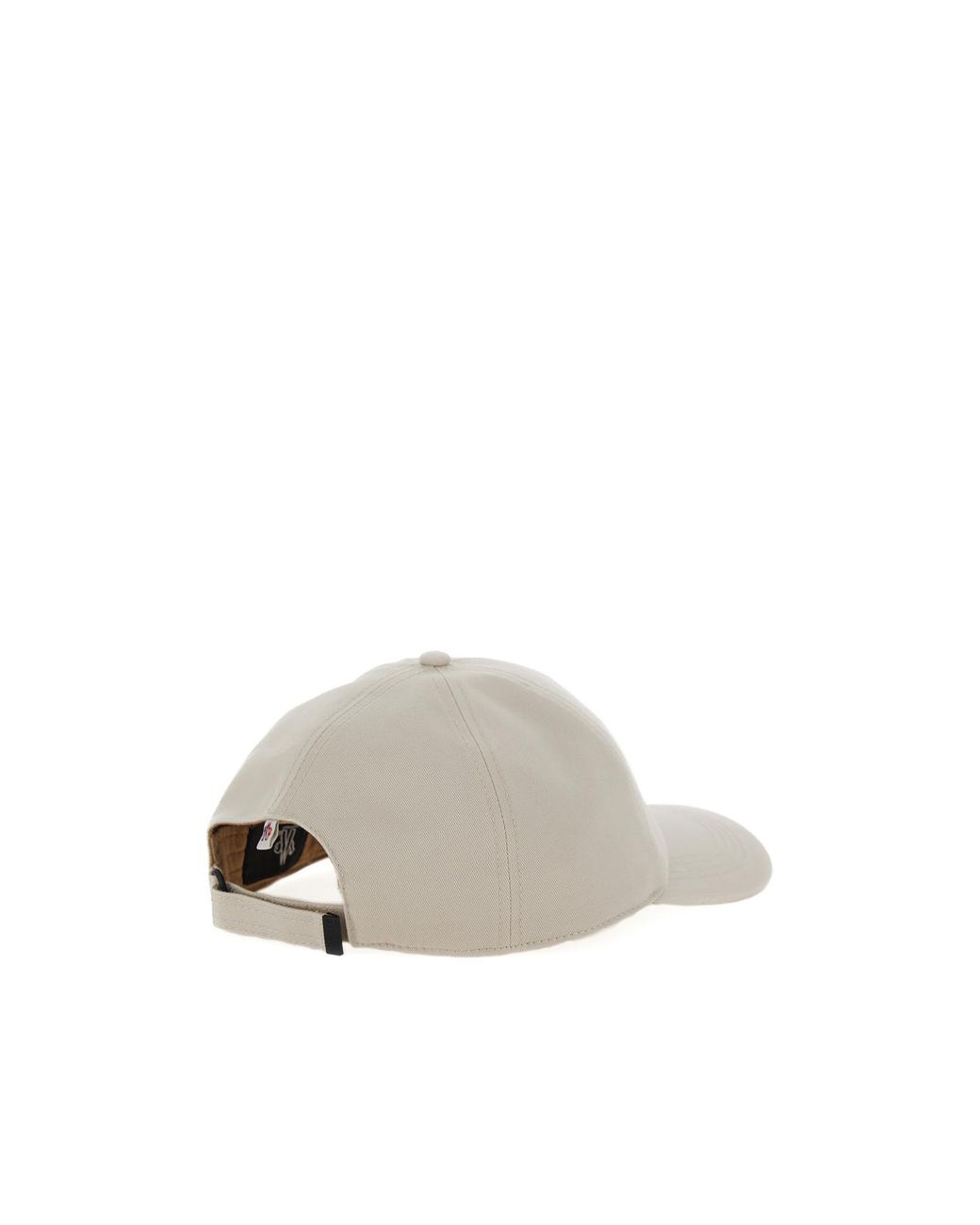 Moncler White Grenoble Logo Patch Baseball Cap for men
