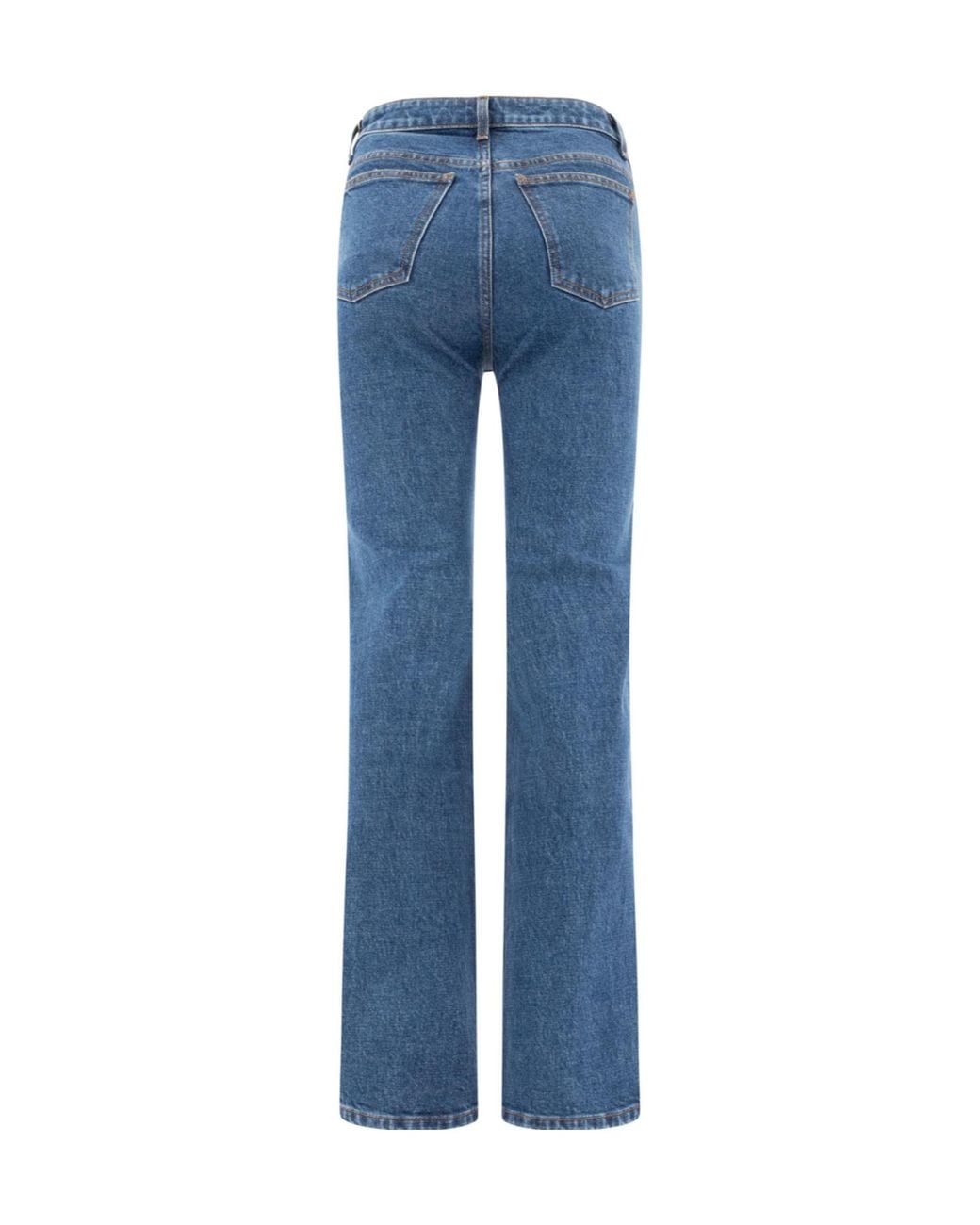 Khaite Blue High The Danielle High-Waist Straight-Leg Jeans