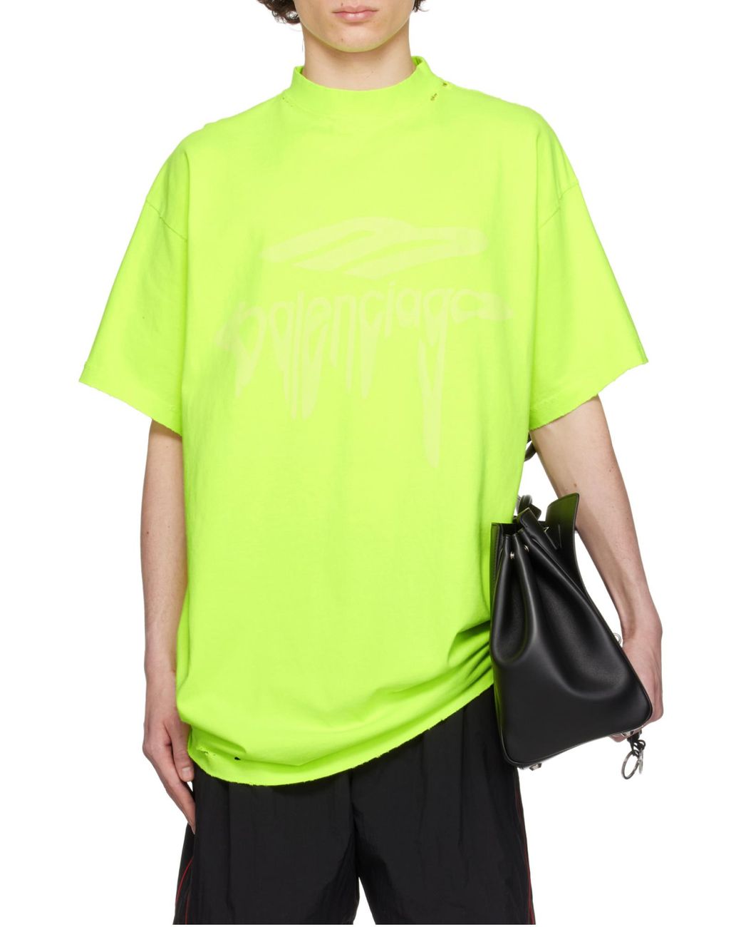 Balenciaga Yellow 3B Liquefied Oversized T-Shirt for men