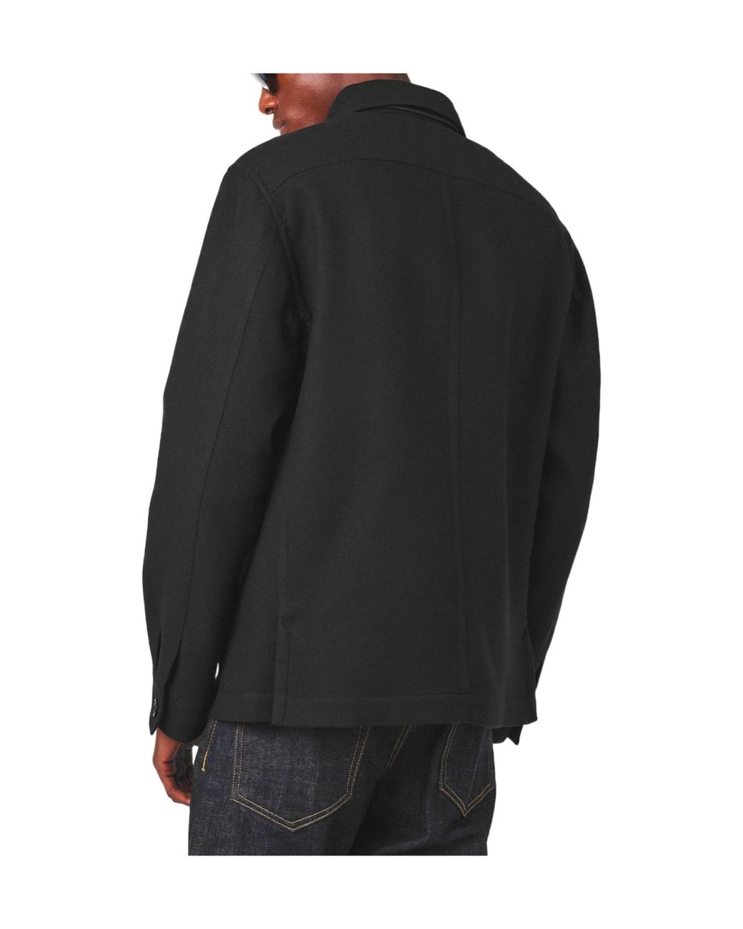 Tom Ford Black Lapel Shirt-Style Jacket for men
