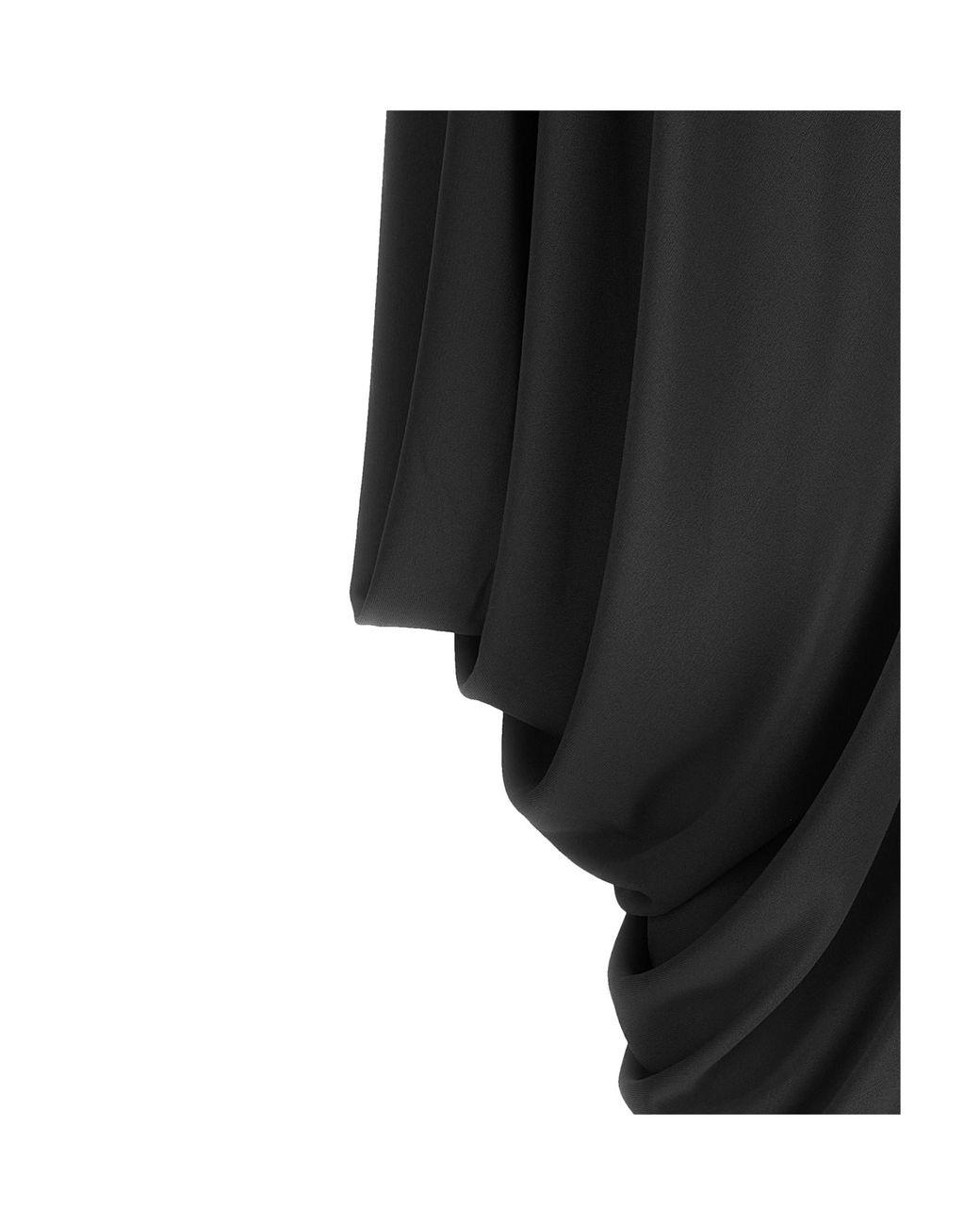 Tom Ford Black Asymmetric-Hem Draped Mini Dress