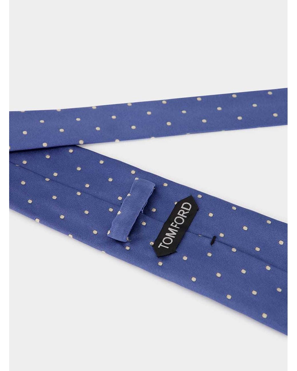 Tom Ford Blue Polka-Dot Silk Tie for men