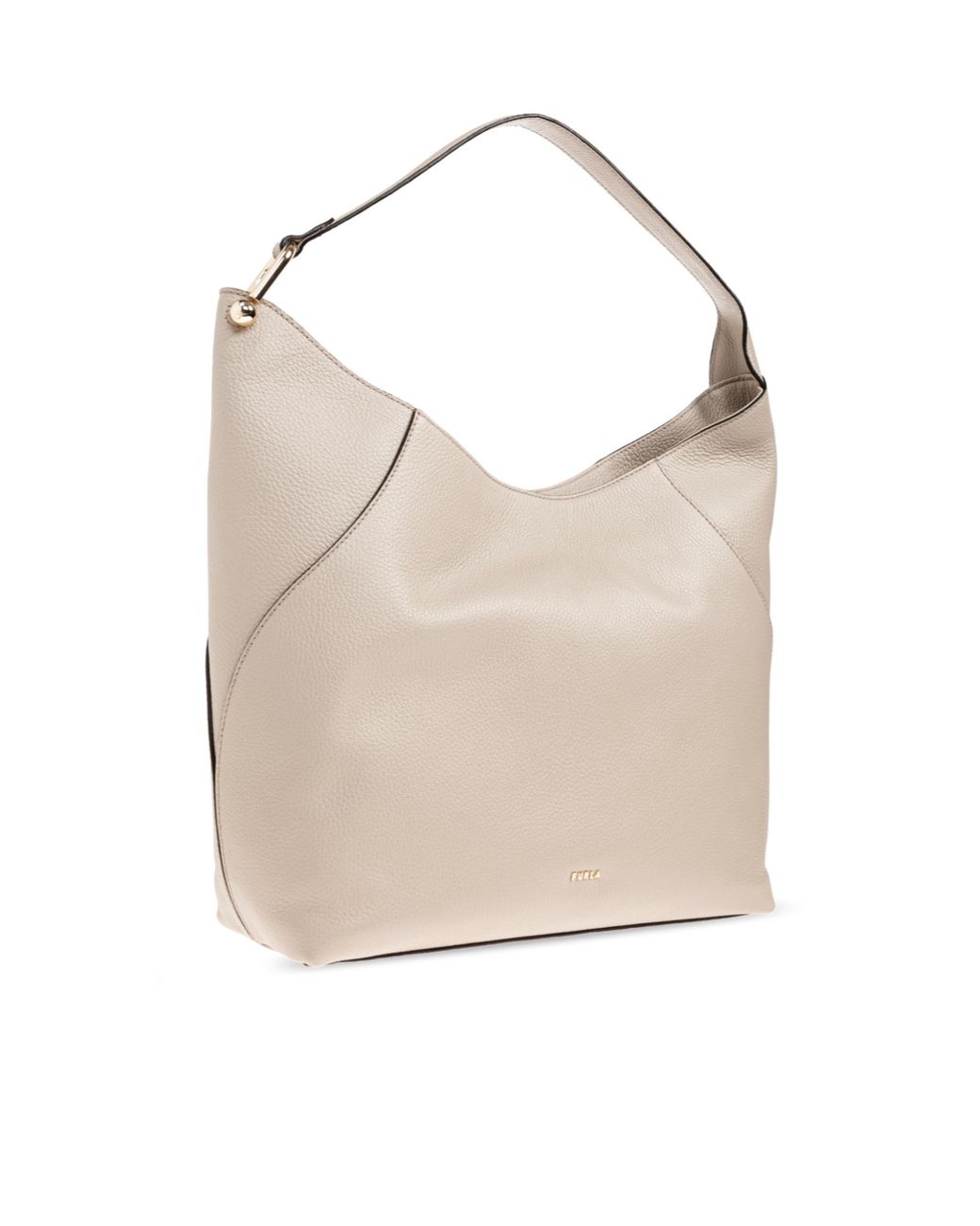 Furla White Lara Large Shoulder Bag