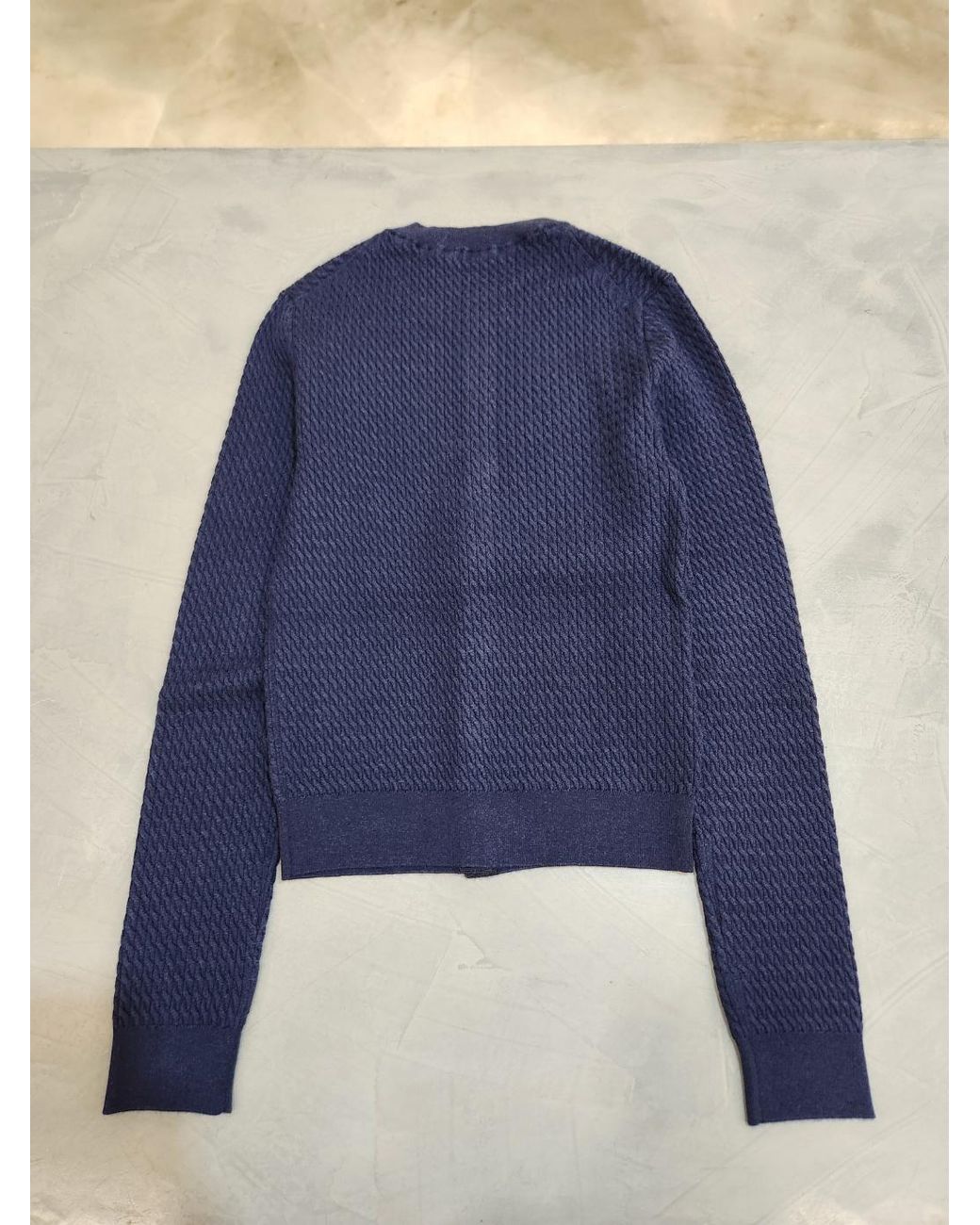 Miu Miu Blue Cable-Knit Cashmere And Silk Cardigan