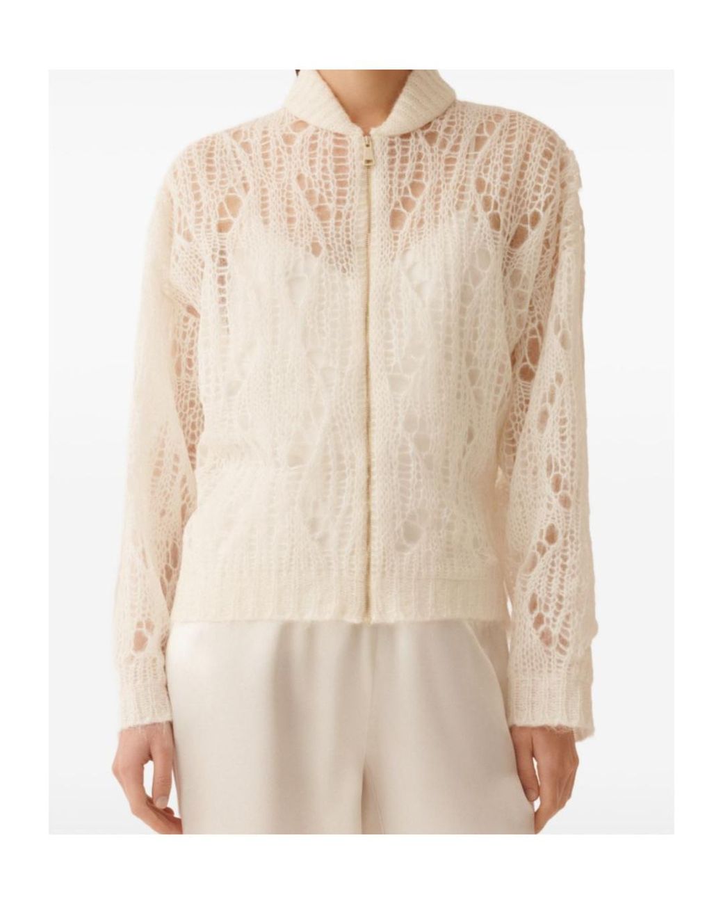 Fabiana Filippi Natural Zip Cardigan