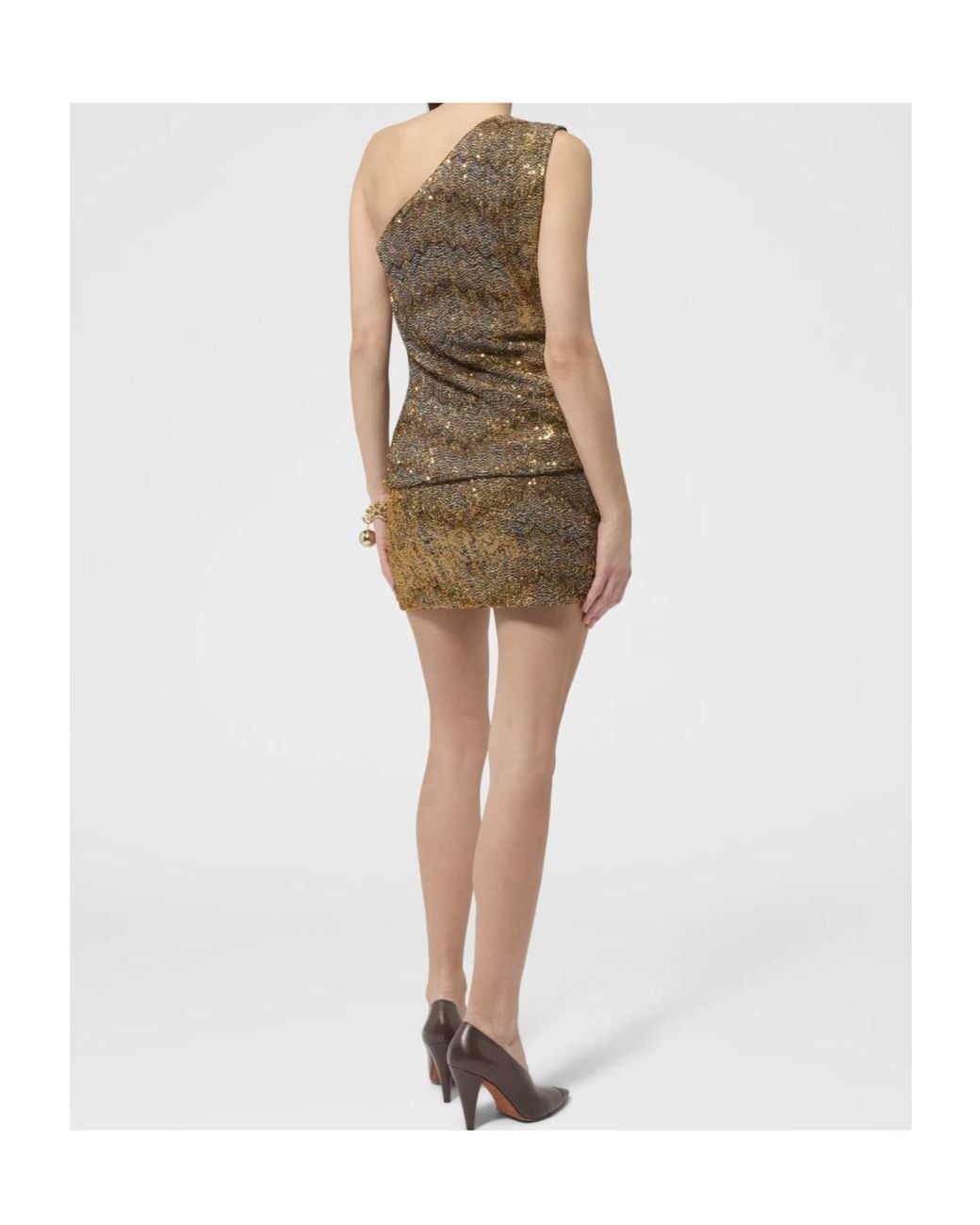 Missoni Natural Textured Mini Skirt With Sequins