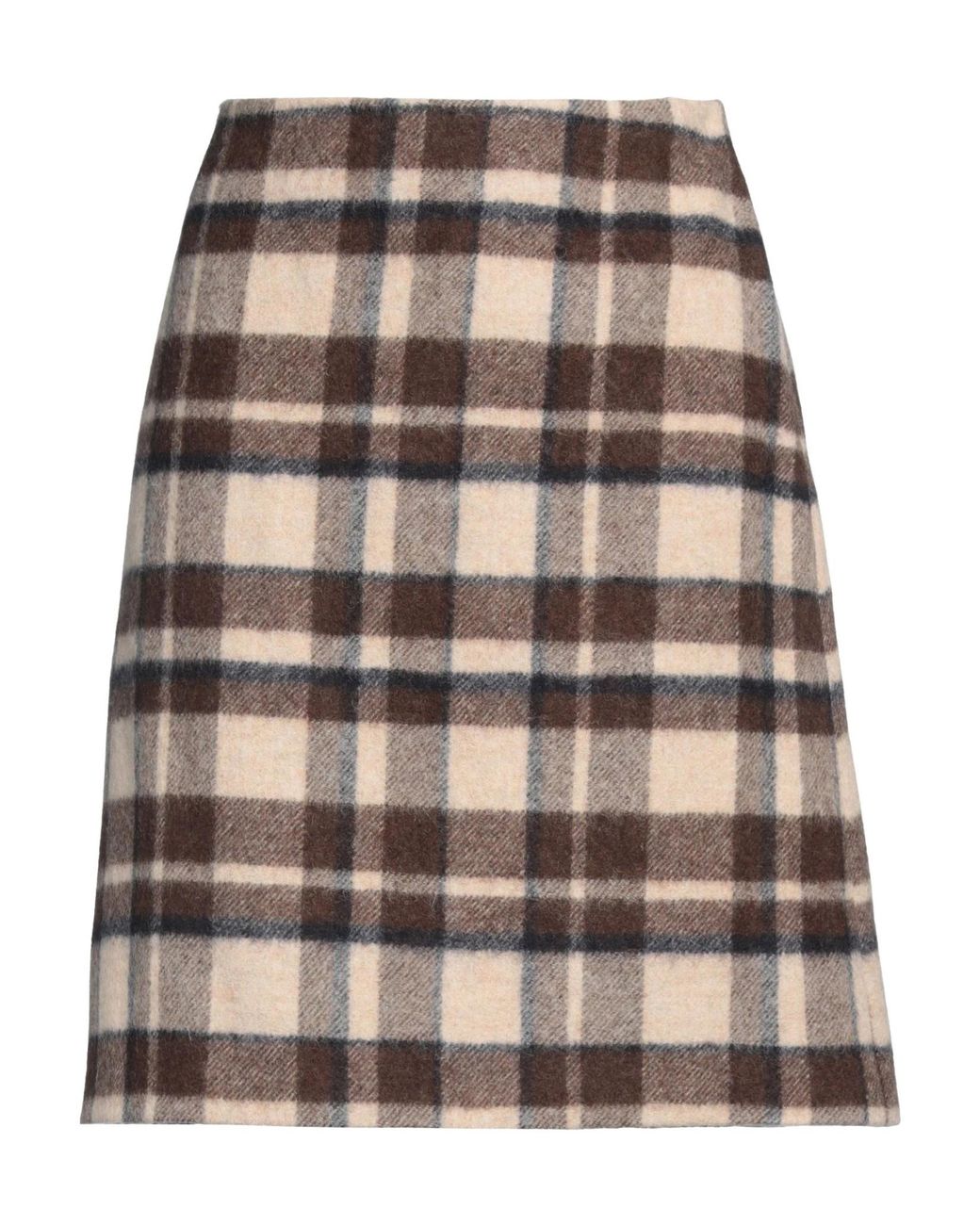 Weekend by Maxmara Brown Mini Skirt Virgin Wool