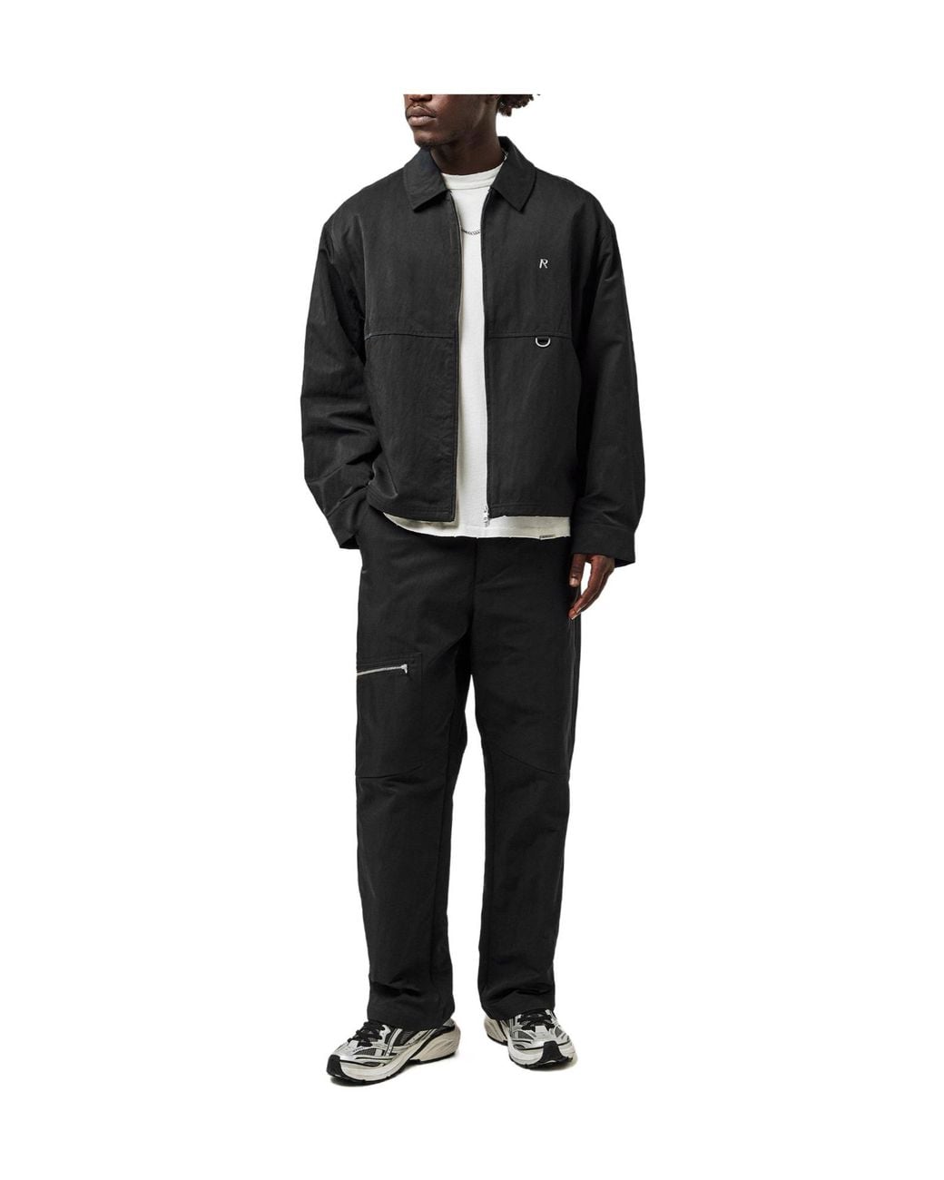 Represent Black Solid Color Overshirt for men