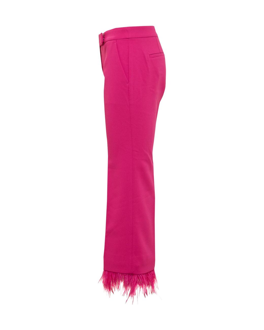 Michael Kors Pink Michael Feather Detailed Stretch Trousers