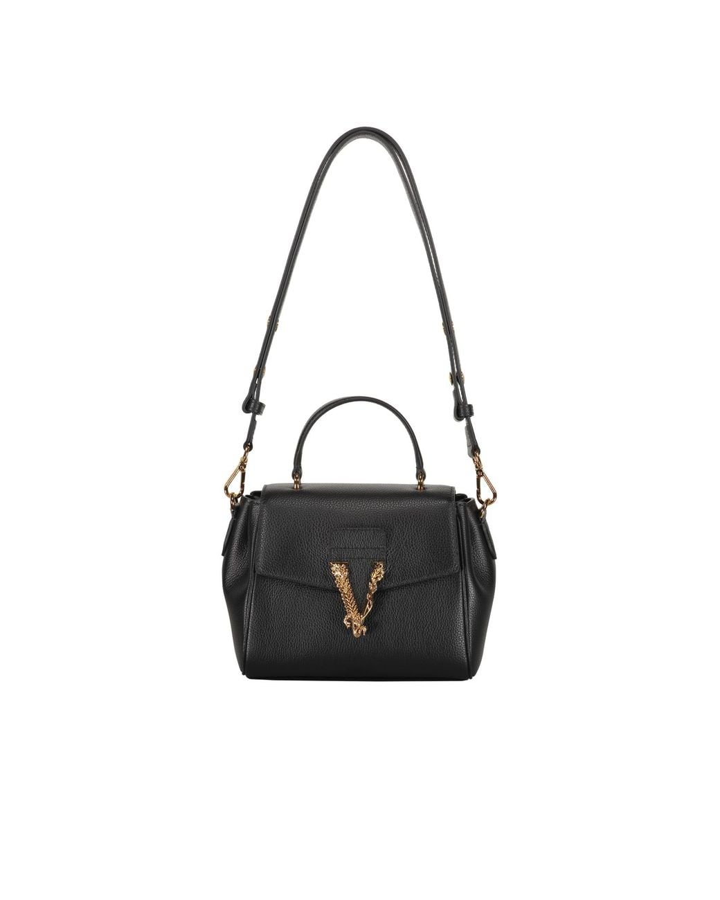 Versace Black Virtus Top Handle Bag