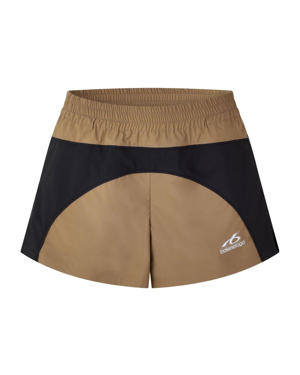 Balenciaga Brown Olor-Block Athletic Shorts