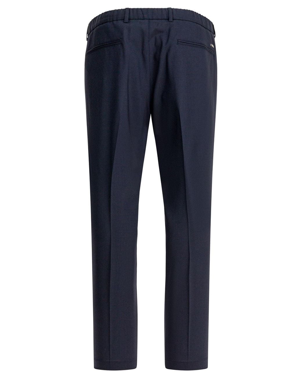 Herno Blue Pleated-Front Trousers for men