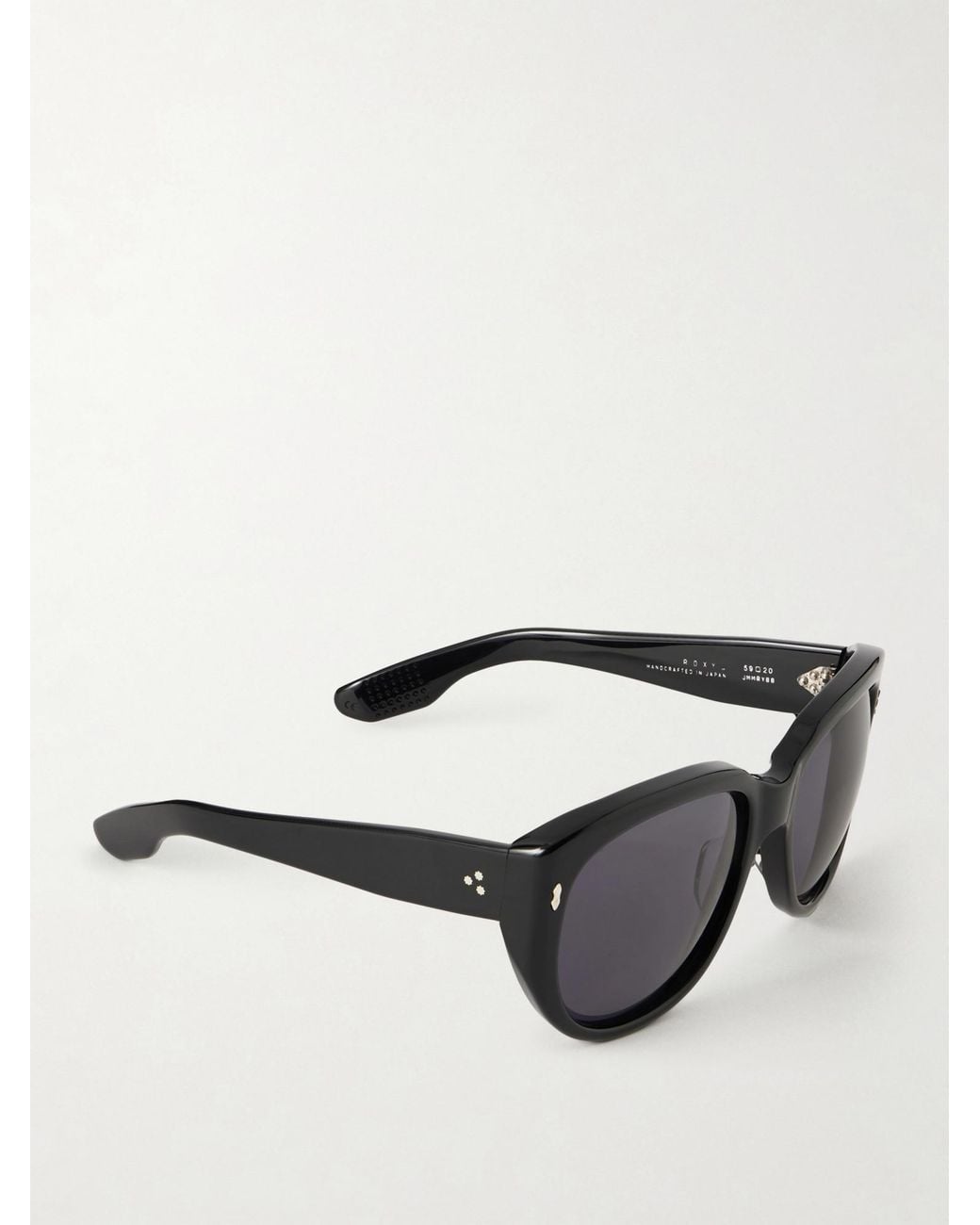 Jacques Marie Mage Black Roxy Round-Frame Acetate Sunglasses