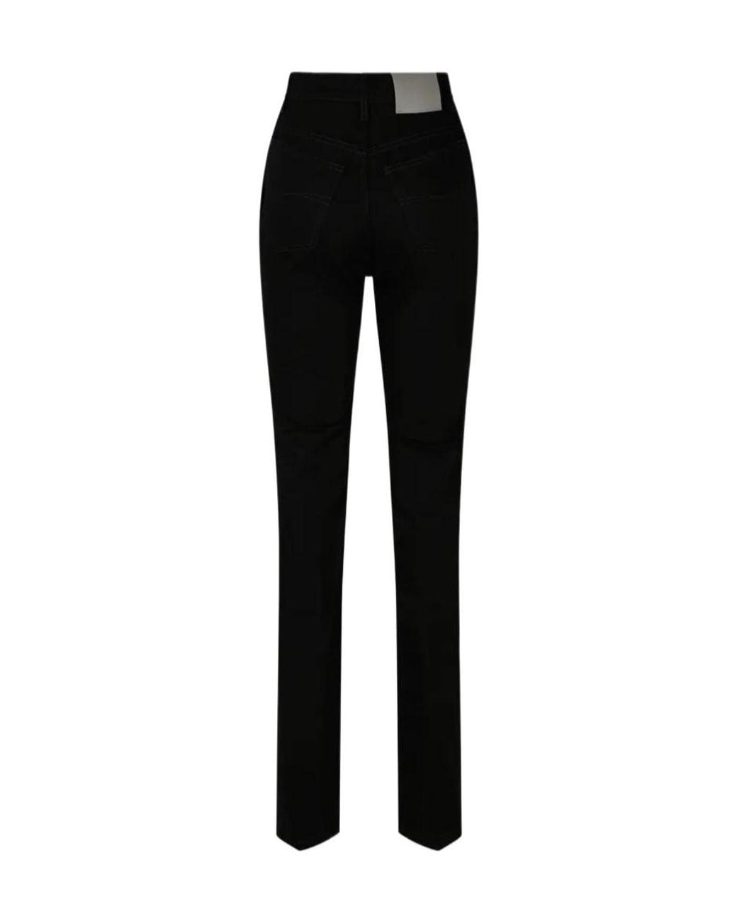 Balenciaga Black High-Rise Straight Jeans