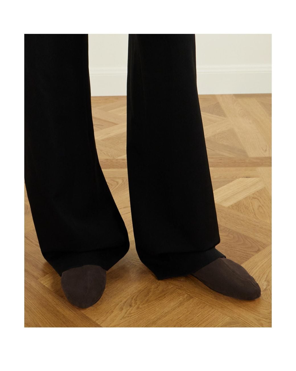 The Row Brown Stellene Moka Goat Suede Slippers