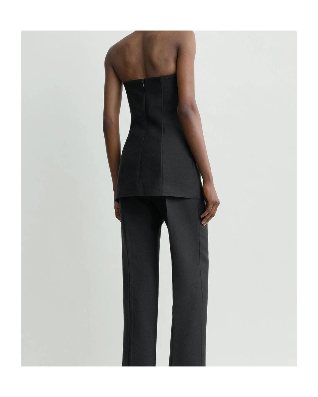 Totême Black Totême Off-Shoulder Pocket Detail Top