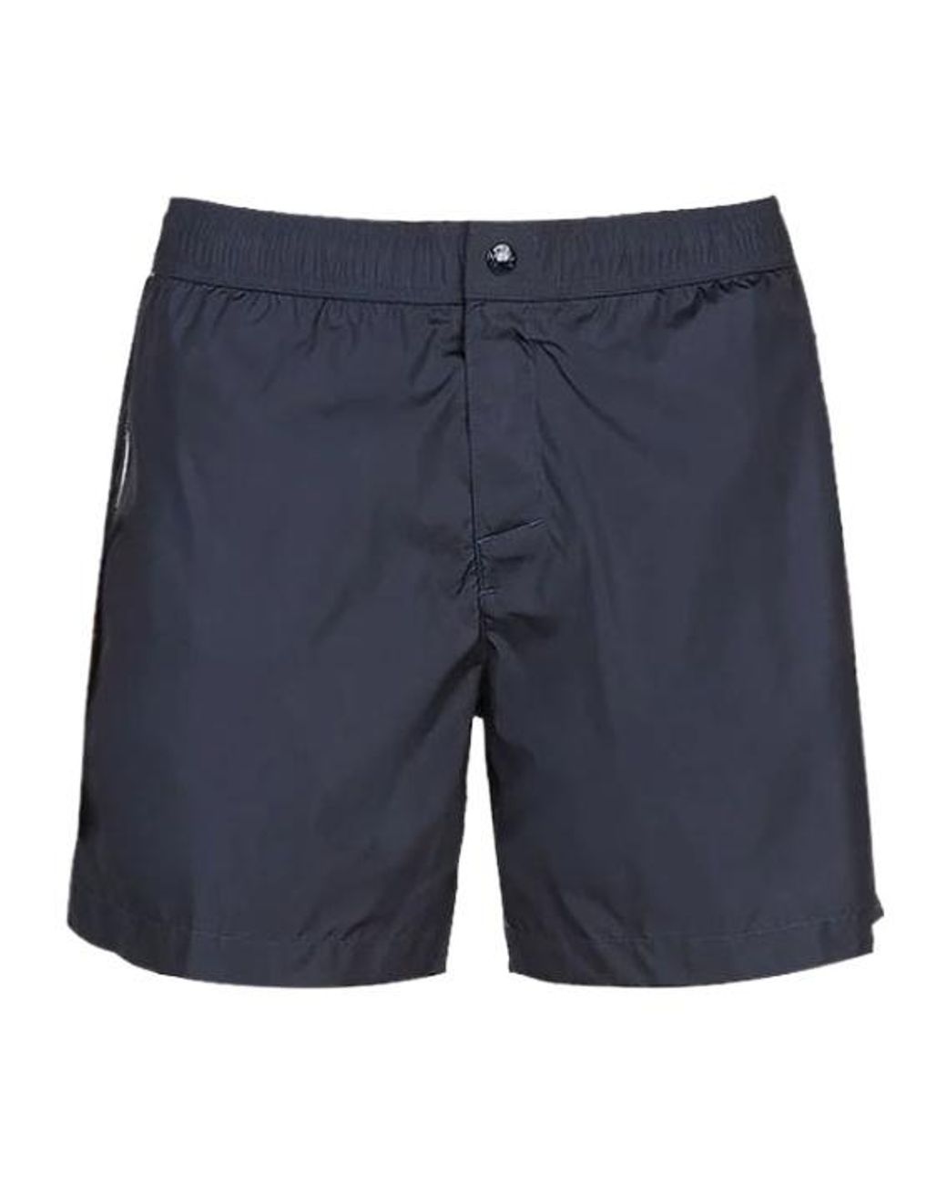 Moncler Blue Elastic Waist Shorts for men
