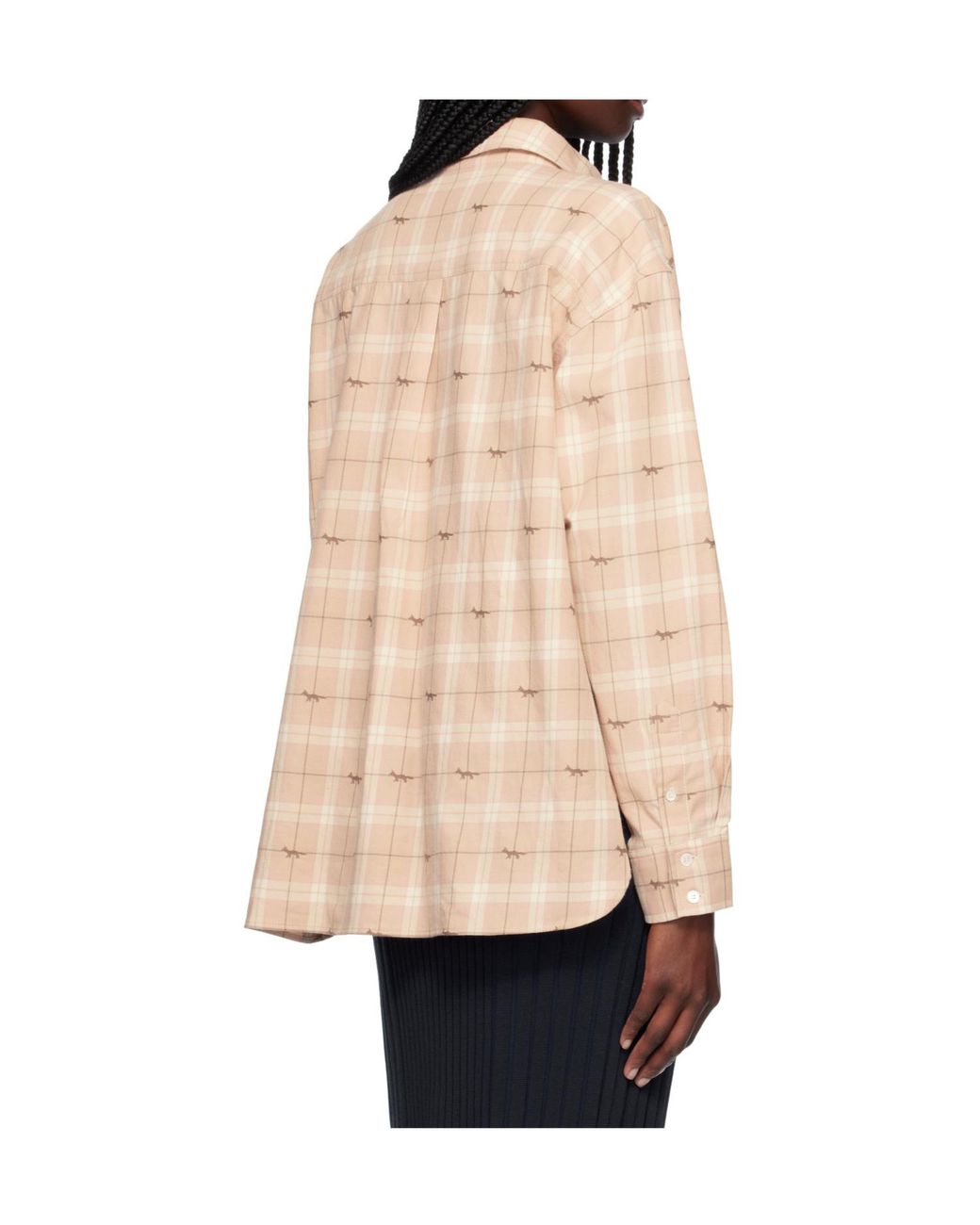 Maison Kitsuné Natural Maison Kitsuné Light Checked Overshirt
