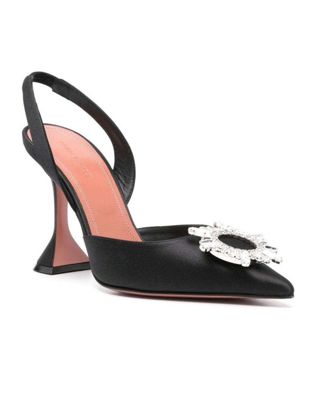 AMINA MUADDI Black Open-Heeled High Heels