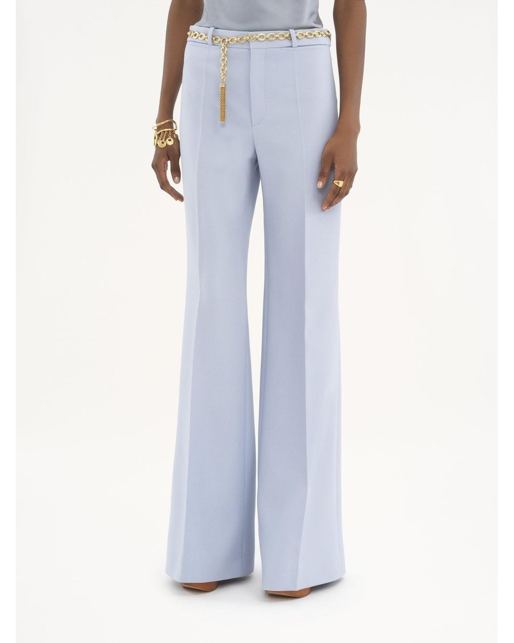 Chloé Blue Chloé Flared Tailored Trousers