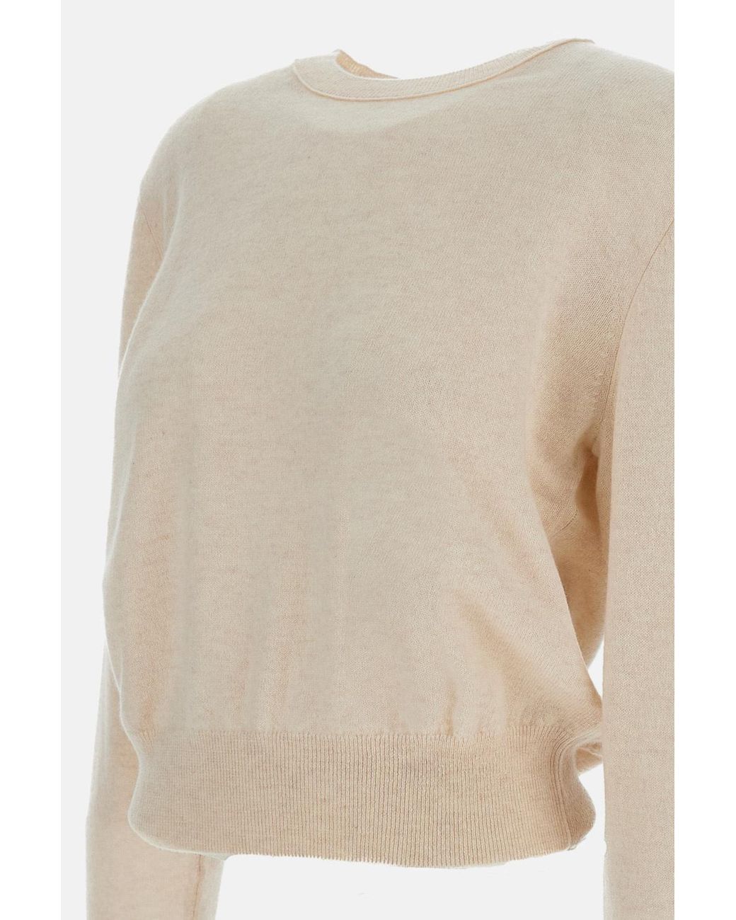 Lisa Yang Natural Greer Ribbed Knit Sweater