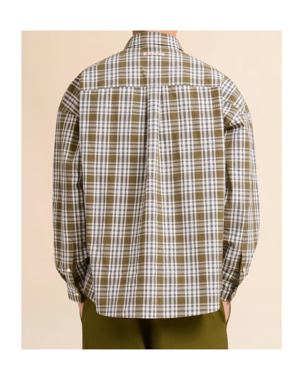 Marni Multicolor Checked-Pattern Buttoned Shirt for men