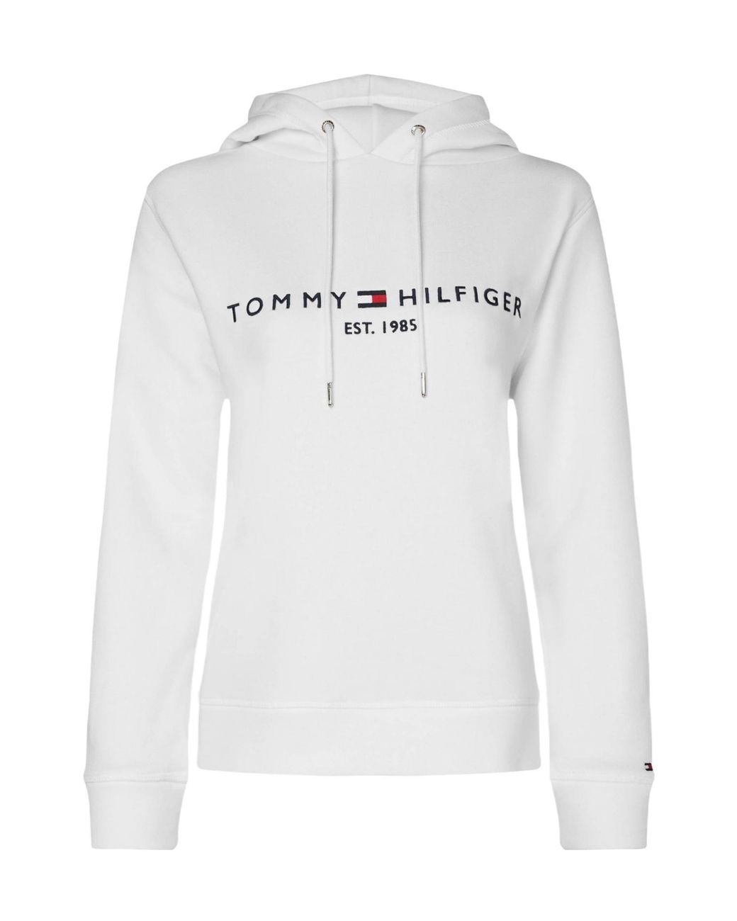 Tommy Hilfiger White Drawstring Hoodie