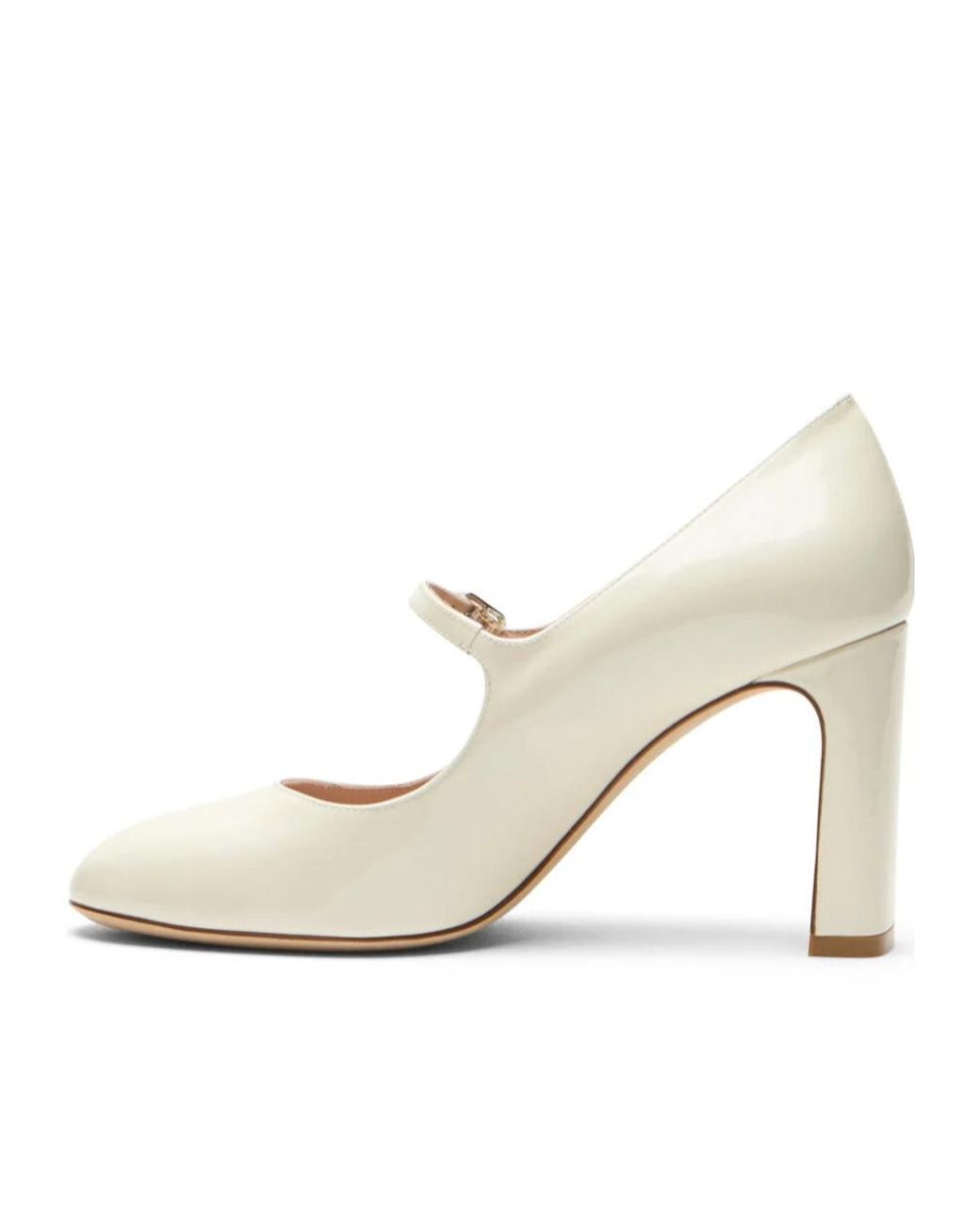 Stuart Weitzman White Babette Mary Jane 85
