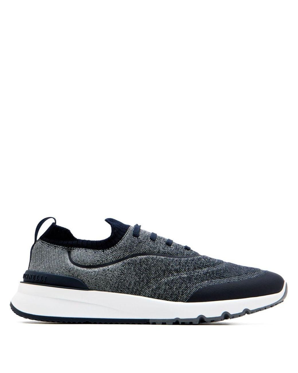 Brunello Cucinelli Blue Leather Sneakers Footwear Comfort for men