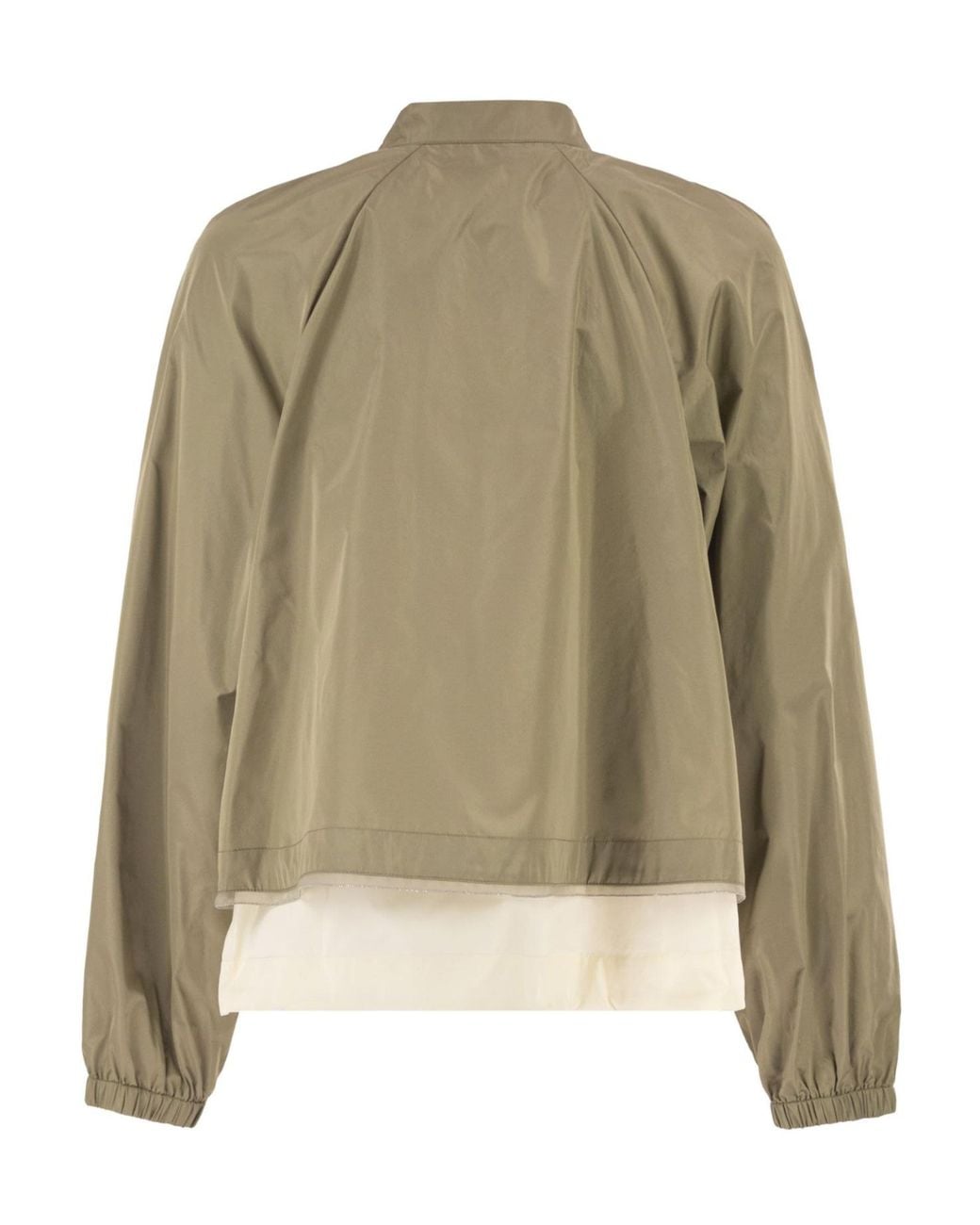 Fabiana Filippi Green Layered Panel Jacket