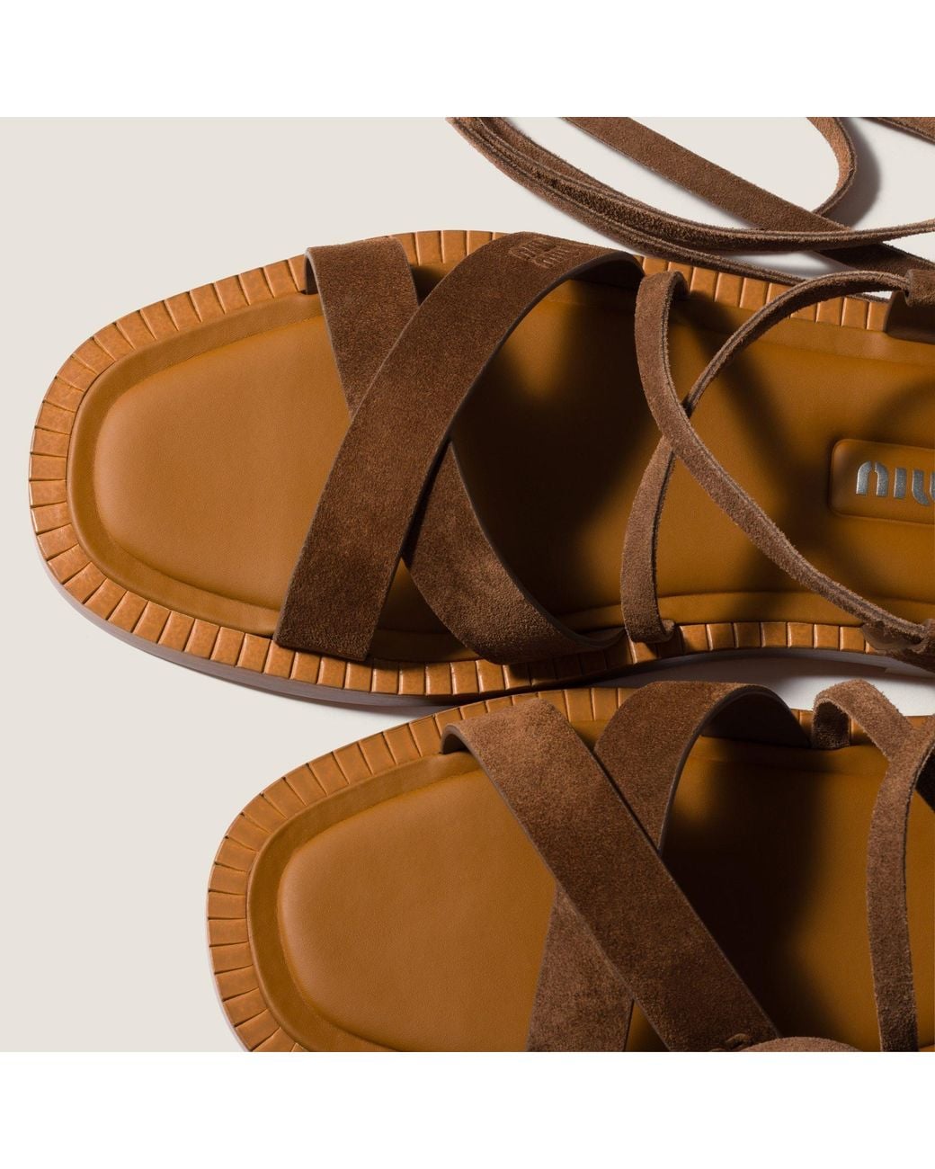 Miu Miu Brown Suede Sandals