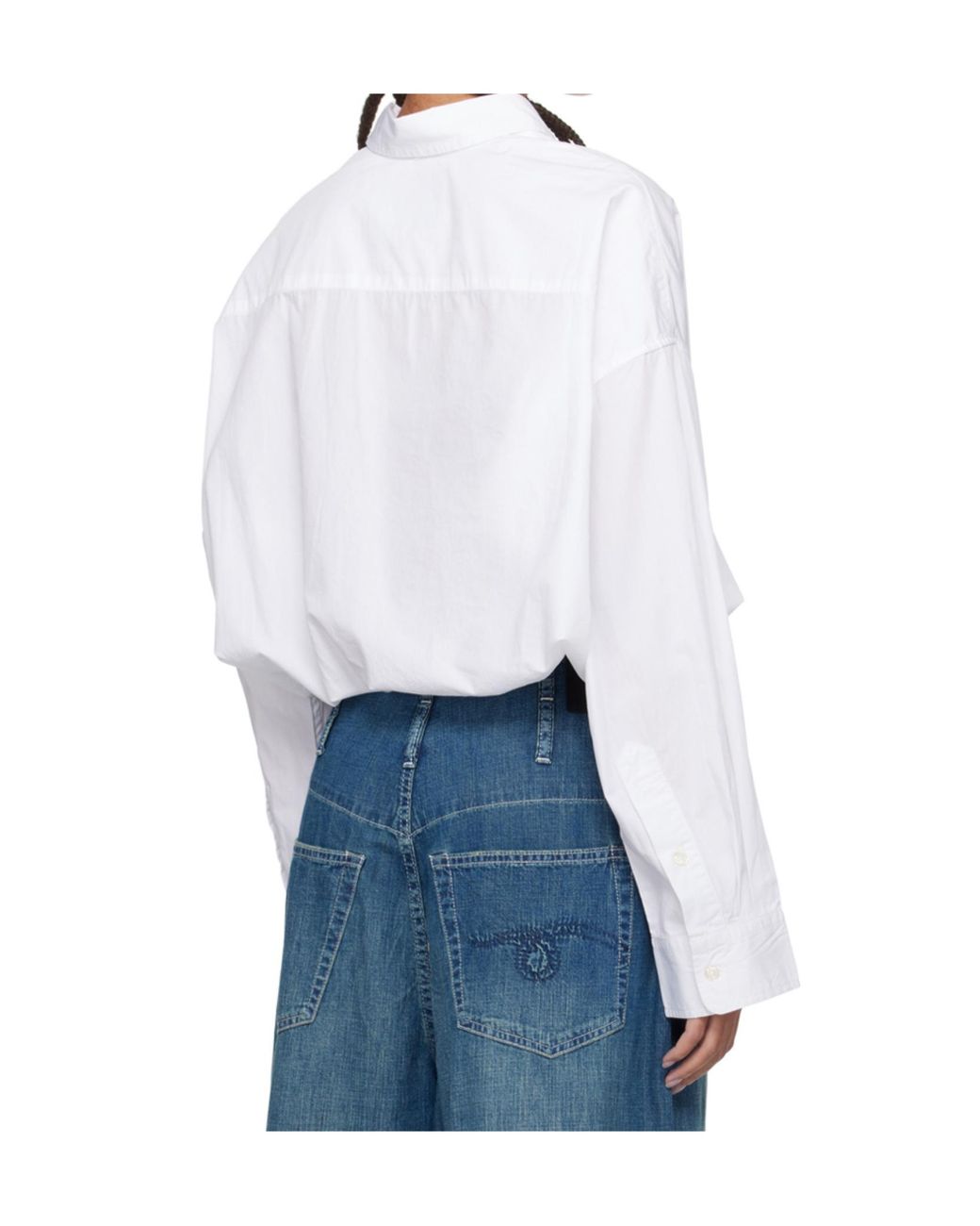 R13 White Long-Sleeved Shirt
