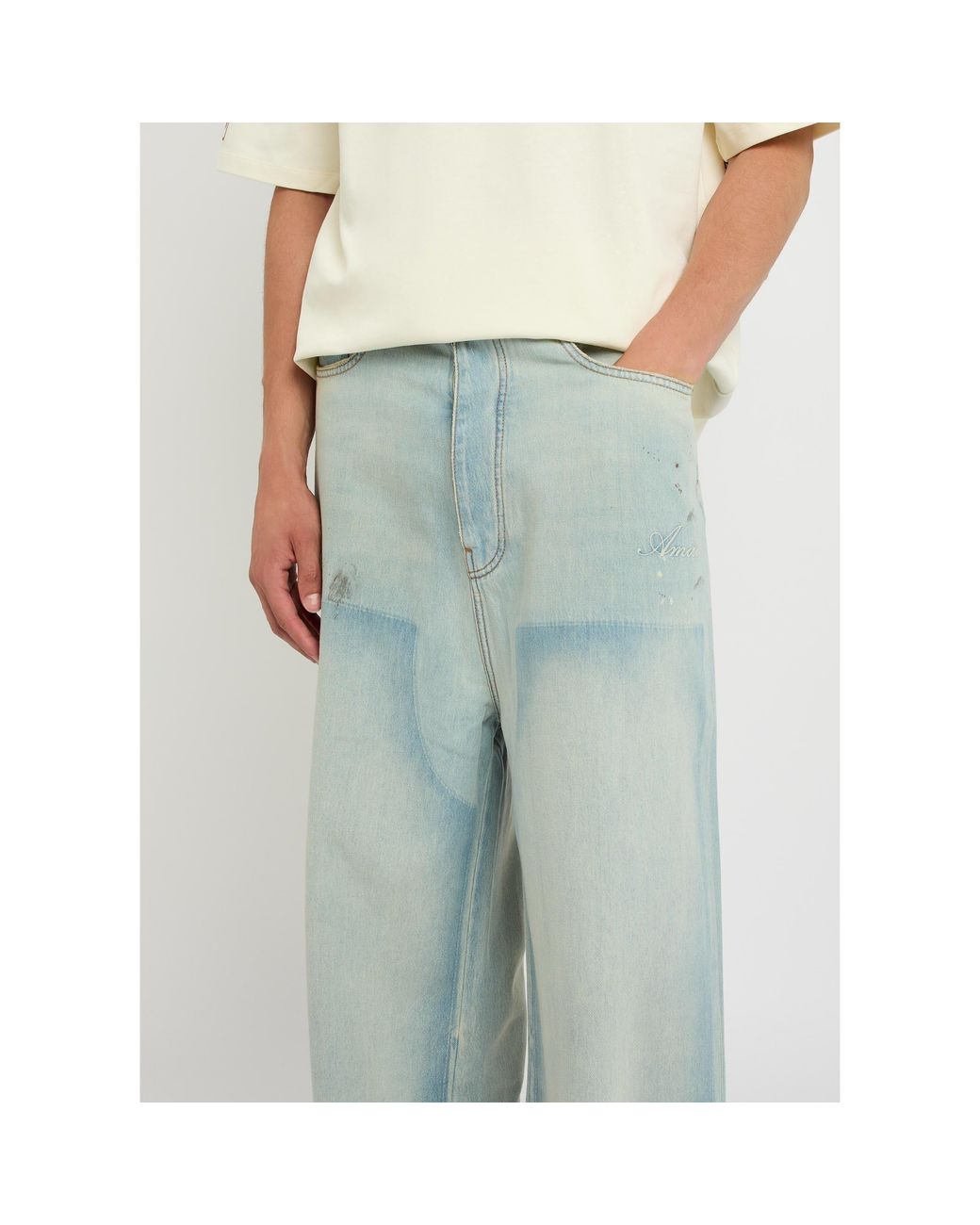 Amiri Blue Wide-Leg Jeans for men